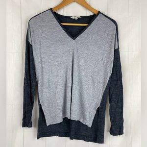 Madewell Blue V Neck Long Sleeve Tee Size S
